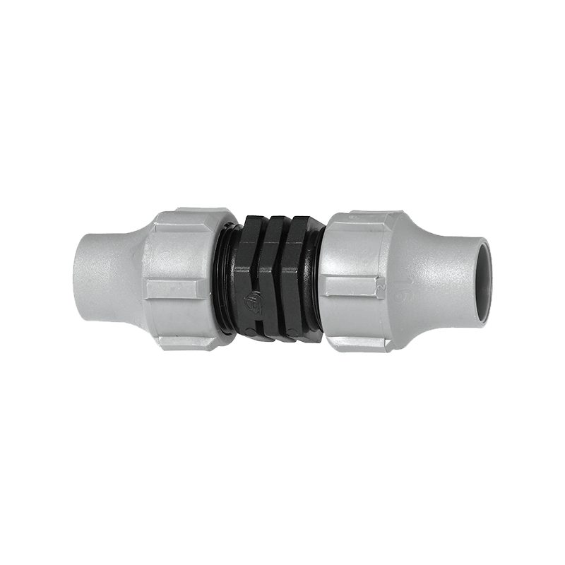 Nut lock irrigation fittings for secure pipe connections and installation