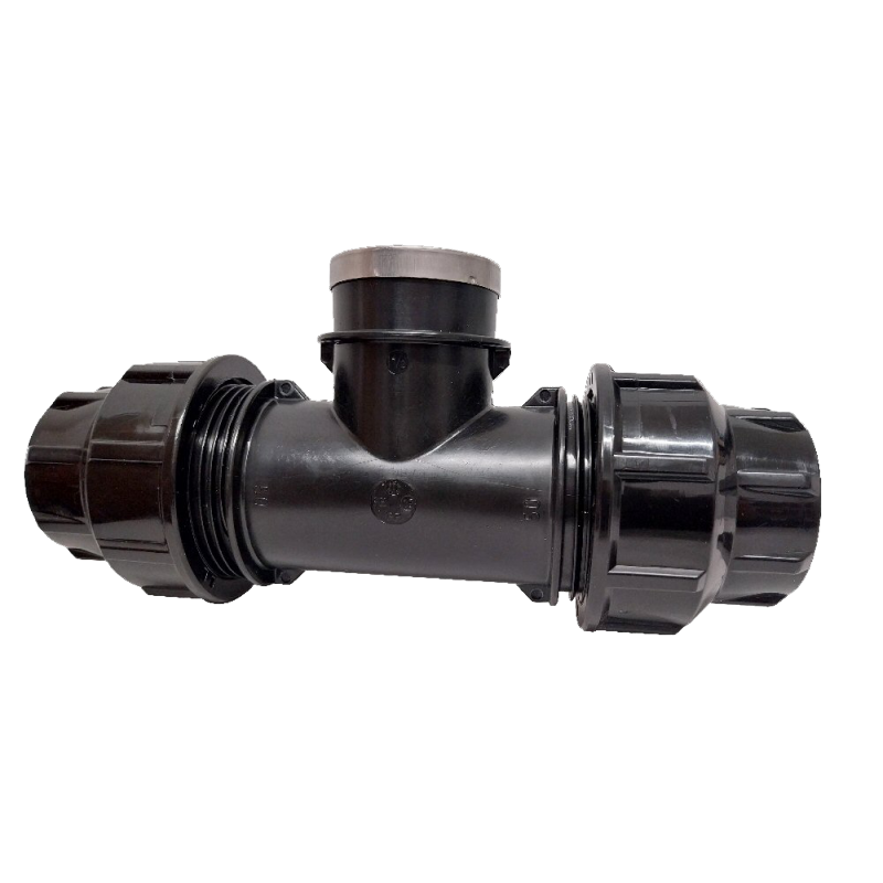PN16 slip tee for MDPE pipe branch connections and installation