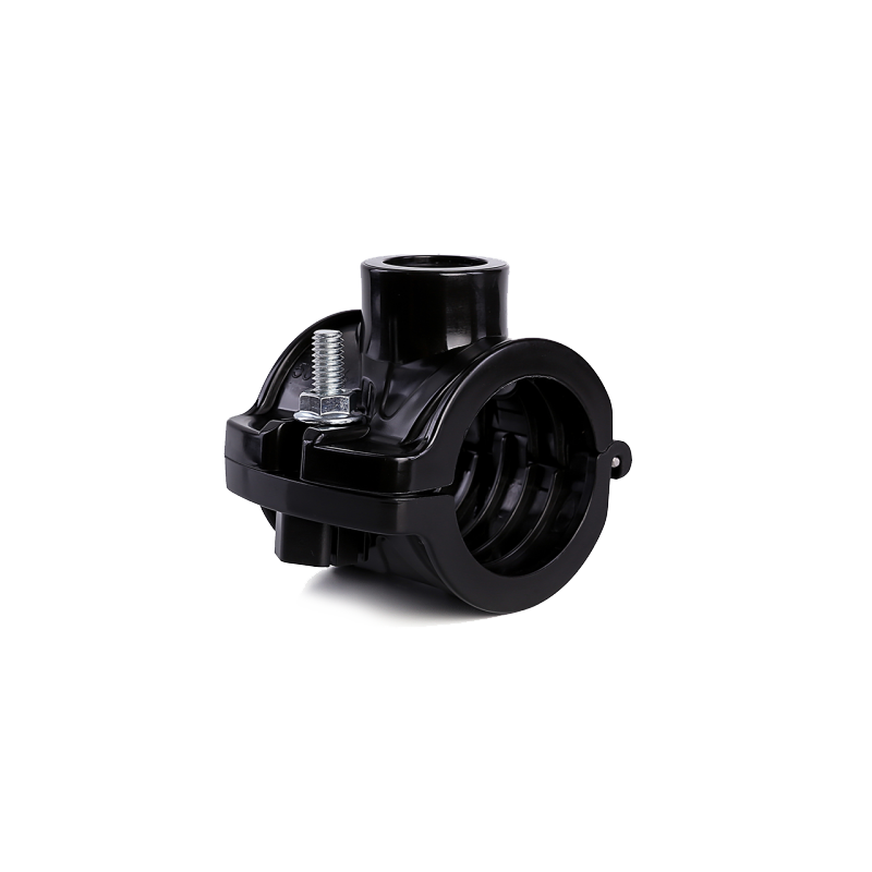 Tavor clamping saddles for high performance irrigation pipe connections