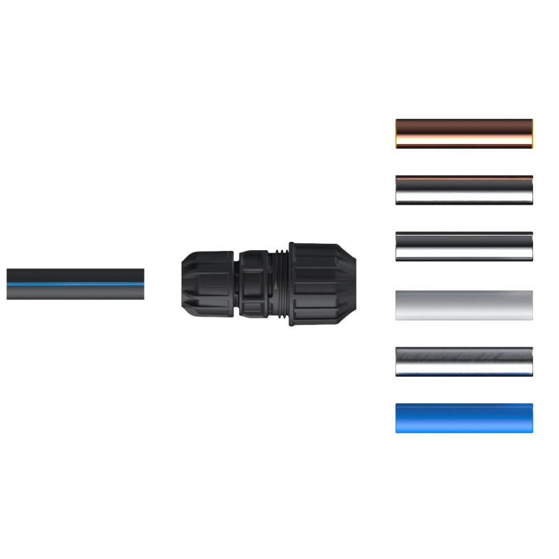 Universal compression fittings for connecting multiple pipe types