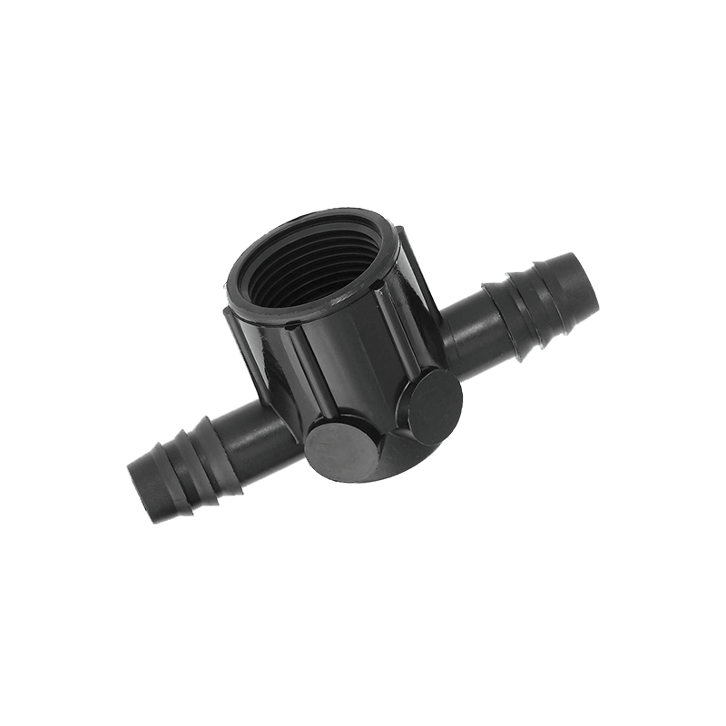 Barbed tee female adaptor fitting for irrigation systems