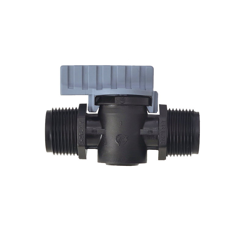 Dripline valve male male threaded connector