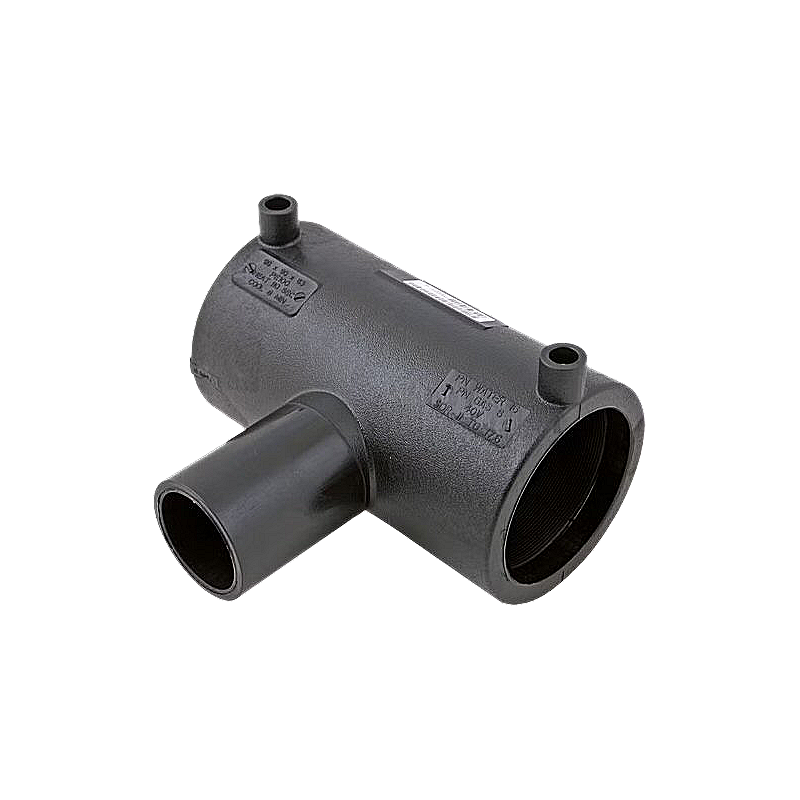 Electrofusion reducing tee fitting for polyethylene pipe systems