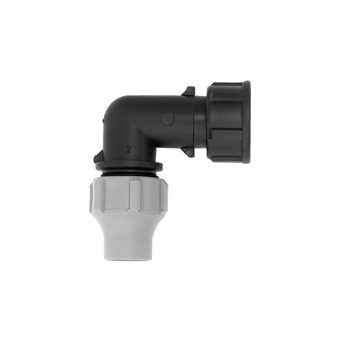 Female swivel elbow nut lock fitting for irrigation systems