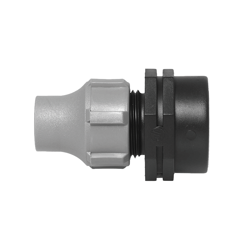 Nut lock female threaded fitting for irrigation systems