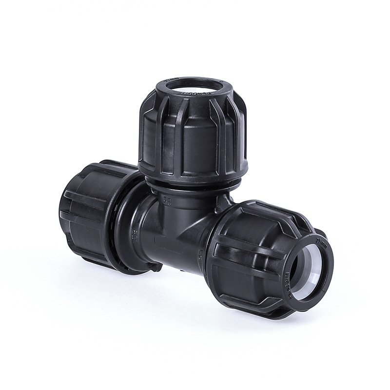 PN16 equal tee MDPE compression pipe fitting WRAS approved