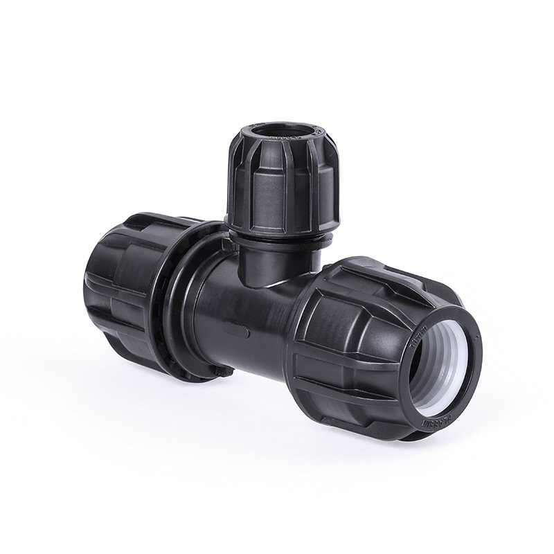 PN16 reducing tee MDPE compression pipe fitting