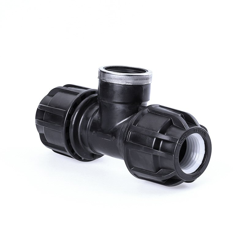 PN16 female threaded tee MDPE compression fitting