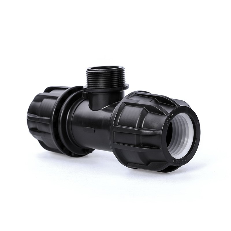 PN16 male threaded tee MDPE compression fitting