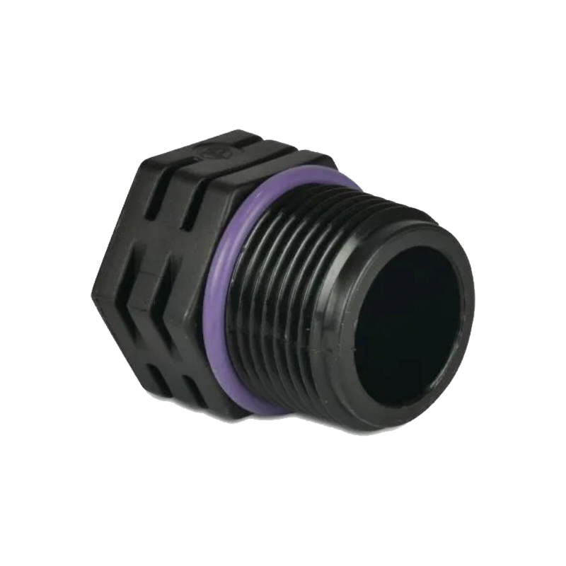 Self seal BSP plug fitting for PVC pipe systems