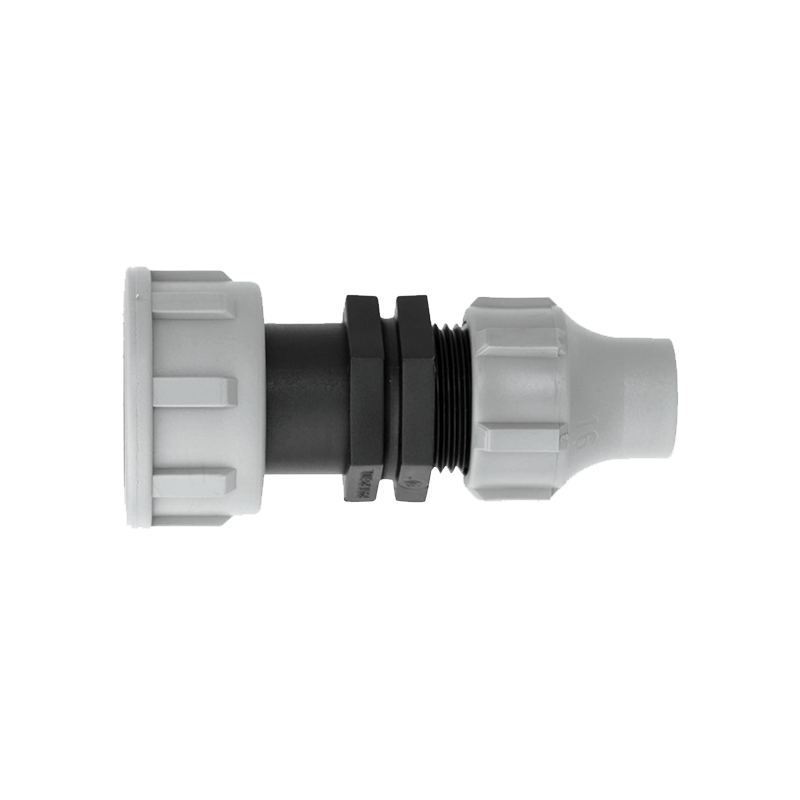 Swivel adaptor nut lock fitting for irrigation systems