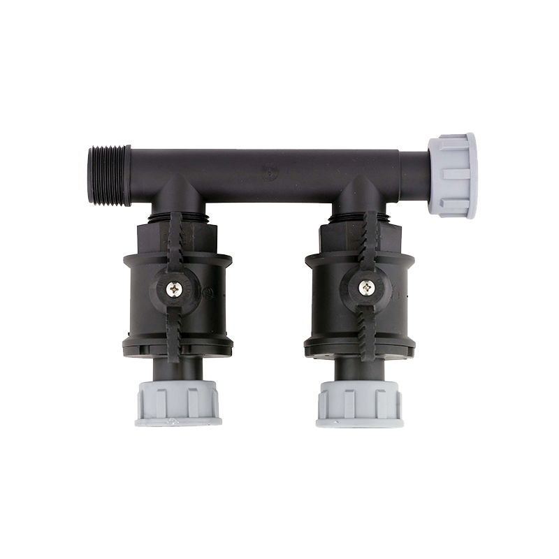 Swivel manifold with ball valves for irrigation systems