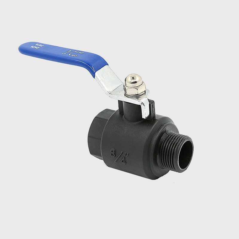 Nylon Ball Valve Male - Female Thread Stainless Steel Handle