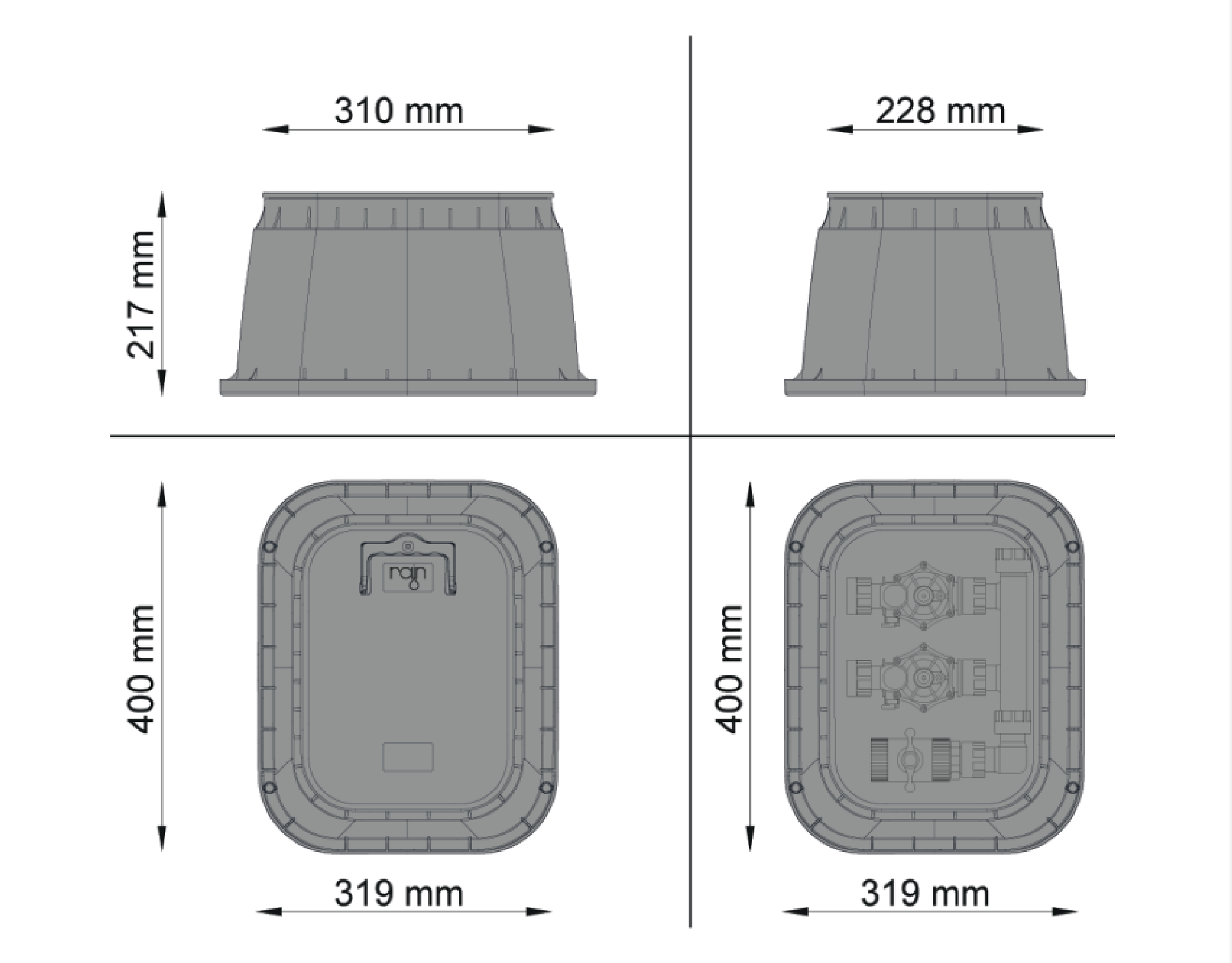 31cm Round Box Dimensions
