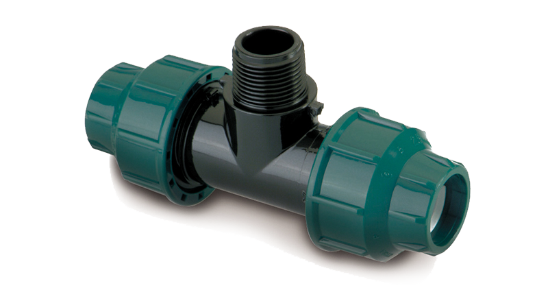 PN10 Compression Male Tee MDPE PVC PE