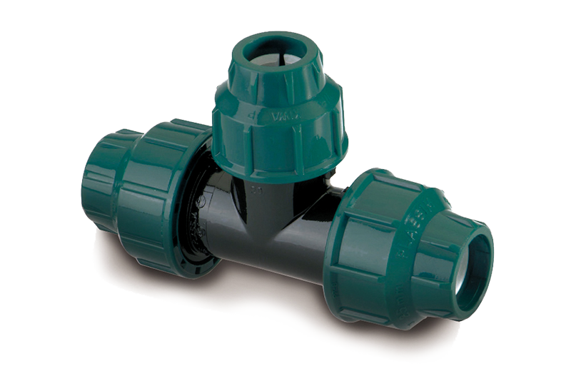 PN10 Compression Reducing Tee mdpe pe pvc