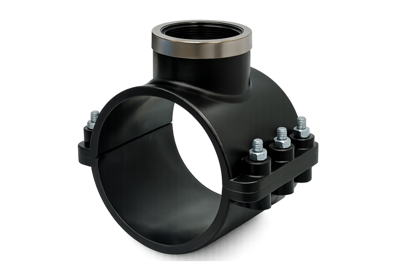 saddle 6 bolt mdpe fittings