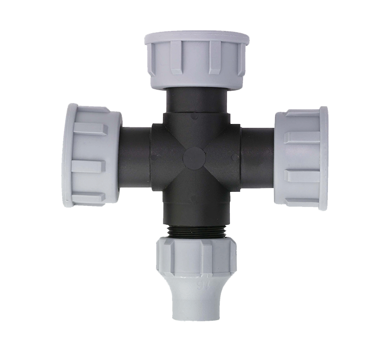 SWIVEL CROSS NUTLOCK PE PP PVC MDPE FITTINGS