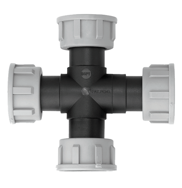 swivel cross pe pp pvc mdpe fittings