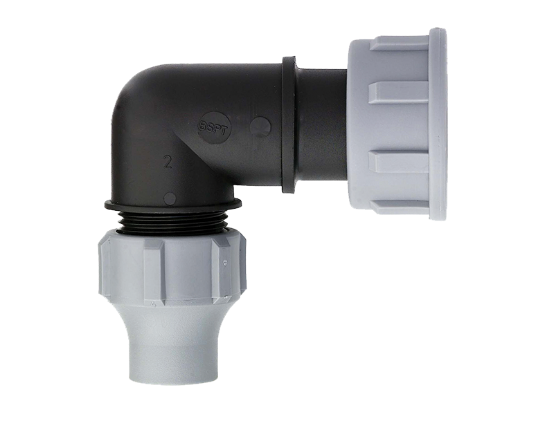 swivel elbow nutlock pp pe mdpe fittings
