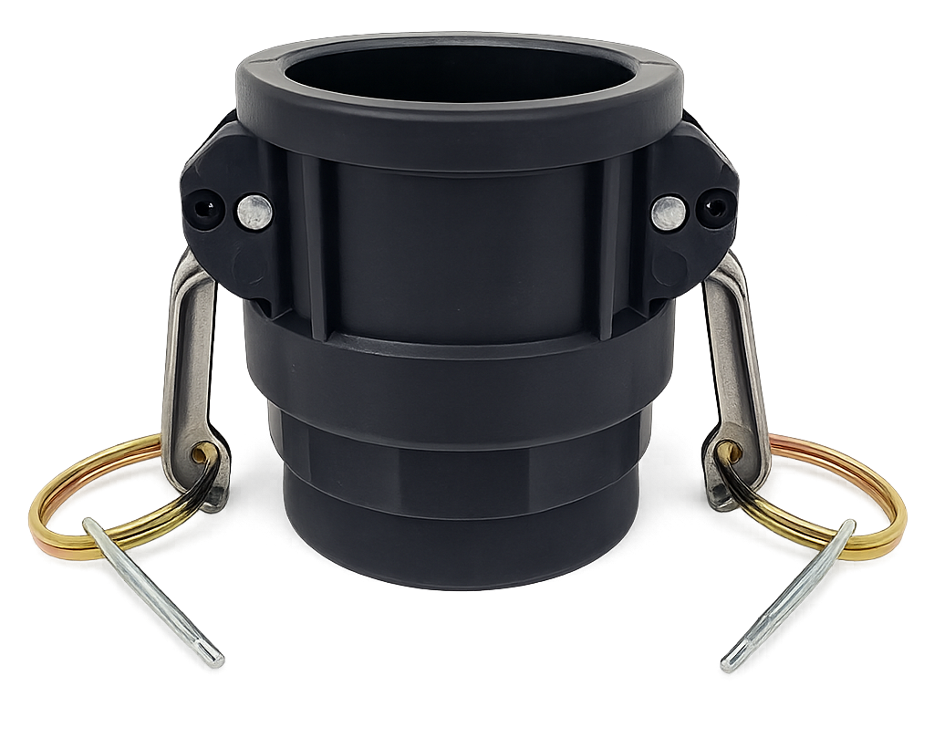 cam lock type d. PP, PE, PVC, MDPE, Polypropylene fittings.