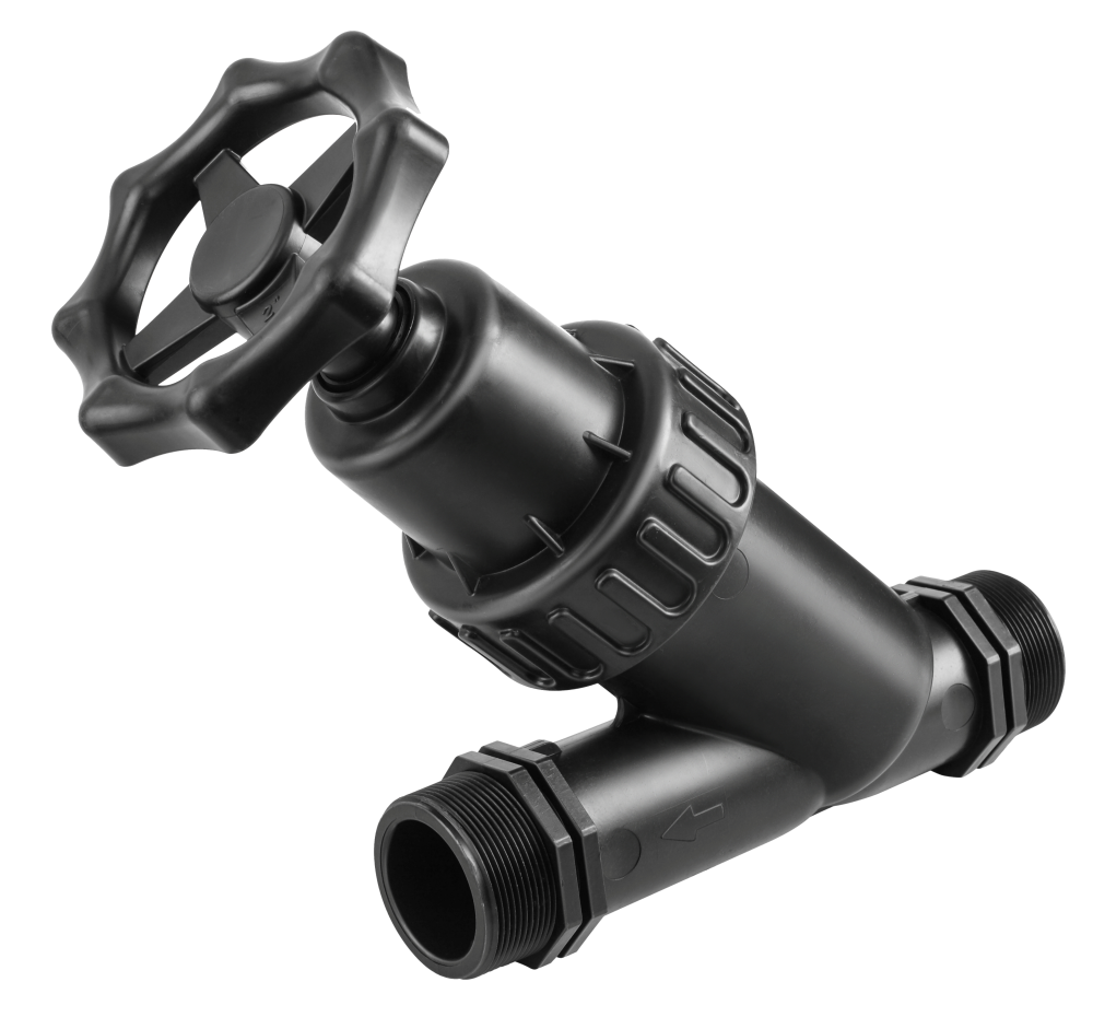 angle seat valve PP, PE, PVC, MDPE fittings