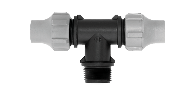 nutlock tee male thread pp pe pvc mdpe fittings