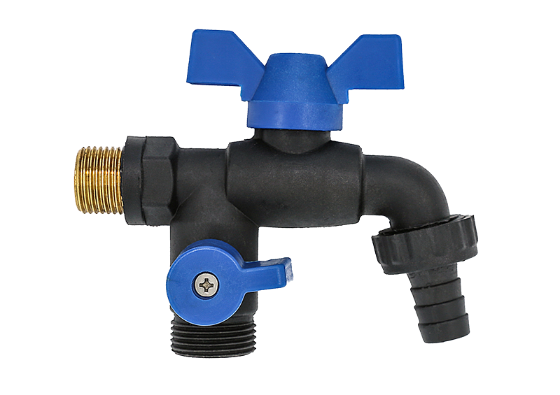 double bibcock PP, PE, PVC, MDPE fittings