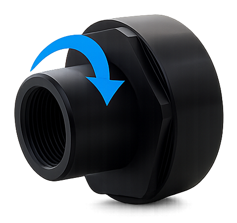 ibc adaptor f emale bsp female thread rotating