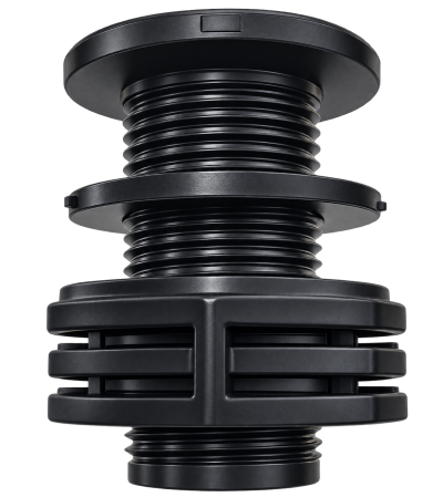 Plastic tank outlet